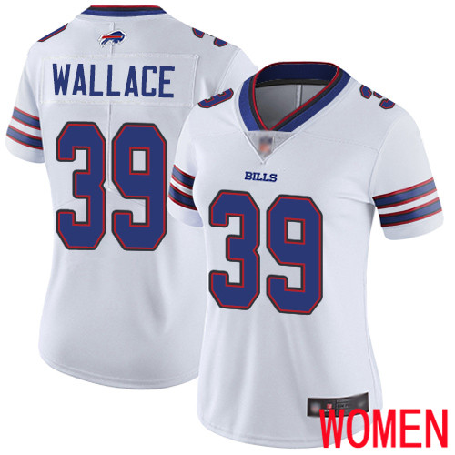 Women Buffalo Bills #39 Levi Wallace White Vapor Untouchable Limited Player NFL Jersey